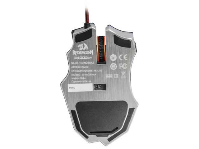 Mouse Optic Redragon TitanoBoa2 Chroma, RGB LED, USB, Black