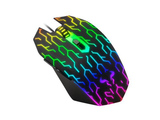 Mouse optic Riotoro Uruz Z5, RGB LED, USB, Black