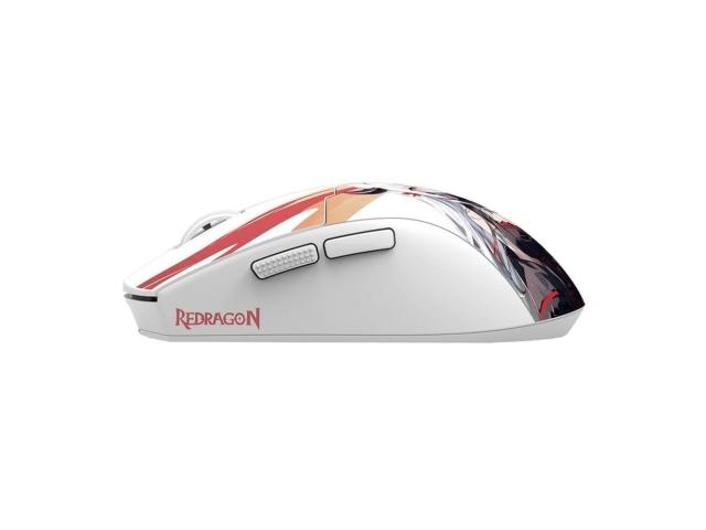 Mouse Optic Redragon K1ng Max Anime, USB/USB Wireless/Bluetooth, White