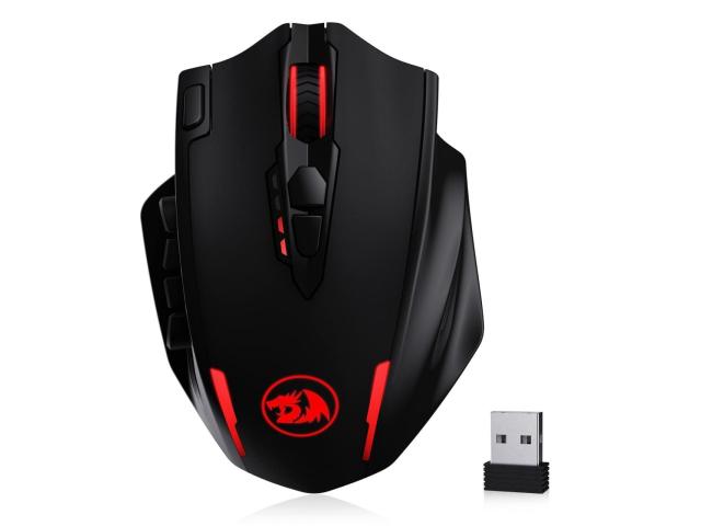 Mouse Optic Redragon Impact Elite RGB, USB Wireless, Black