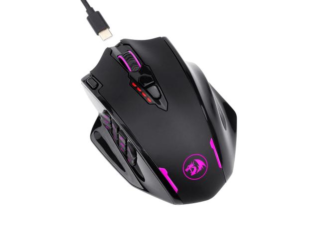 Mouse Optic Redragon Impact Elite RGB, USB Wireless, Black