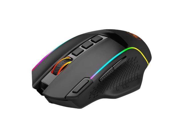 Mouse gaming wireless si cu fir Redragon Enlightment Pro negru iluminare RGB