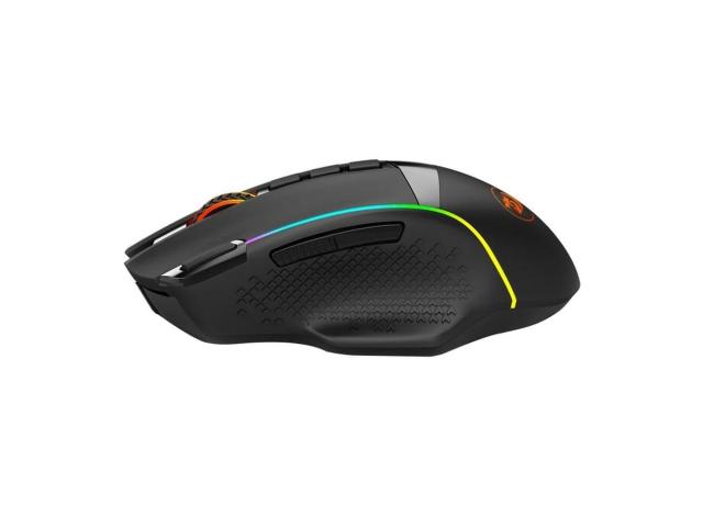Mouse gaming wireless si cu fir Redragon Enlightment Pro negru iluminare RGB