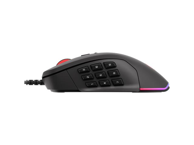 Mouse Optic Natec, RGB LED, USB, Black