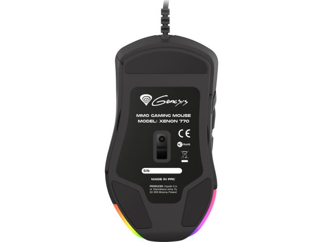 Mouse Optic Natec, RGB LED, USB, Black