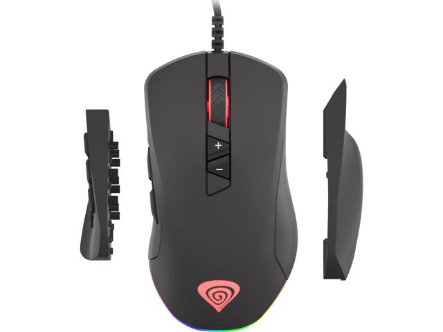 Mouse Optic Natec, RGB LED, USB, Black