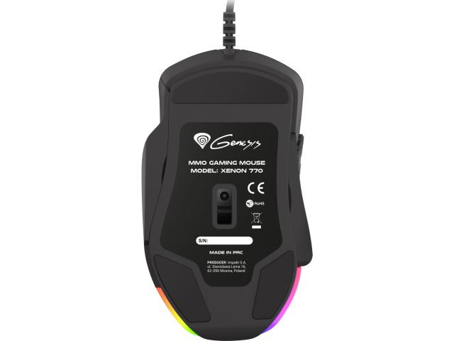 Mouse Optic Natec, RGB LED, USB, Black