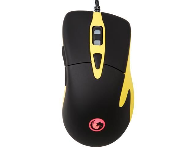 Mouse Optic Marvo G901, RGB LED, USB, Negru-Galben