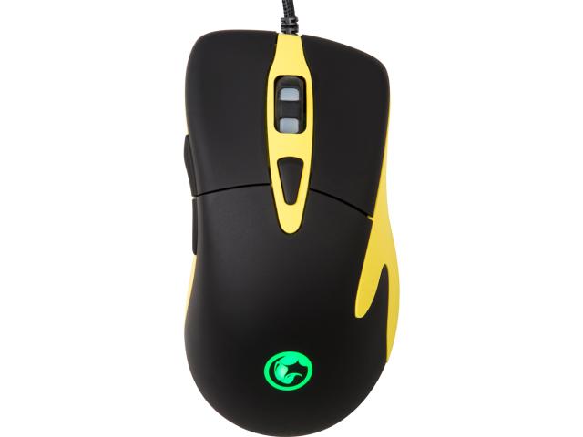 Mouse Optic Marvo G901, RGB LED, USB, Negru-Galben
