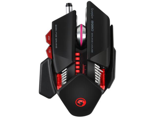 Mouse Optic Marvo G980, RGB LED, USB, Black