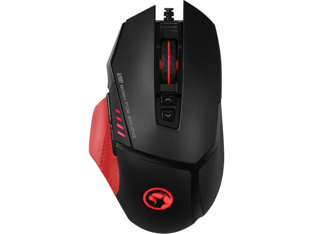 Mouse Optic Marvo G981, RGB LED, USB, Black-Red 
