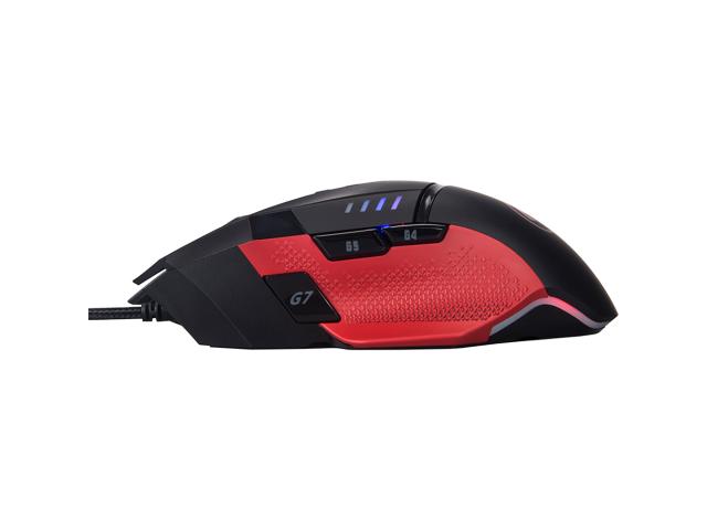 Mouse Optic Marvo G981, RGB LED, USB, Black-Red 