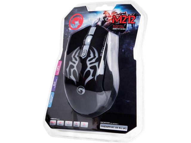 Mouse Optic Marvo M212, RGB LED, USB, Black