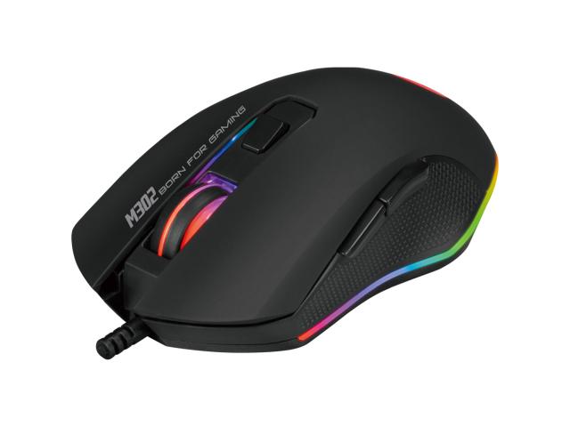 Mouse Optic Marvo M302, RGB LED, USB, Black