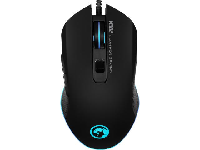Mouse Optic Marvo M302, RGB LED, USB, Black