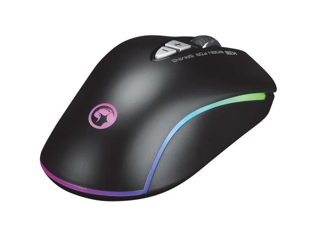 Mouse Optic Marvo M318, RGB LED, USB, Black