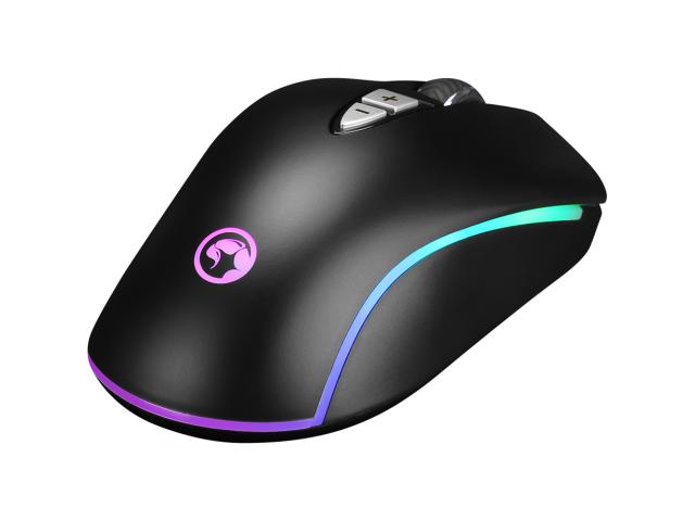 Mouse Optic Marvo M318, RGB LED, USB, Black