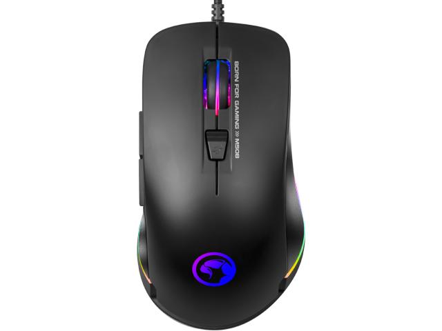 Mouse Optic Marvo M508, RGB LED, USB, Black