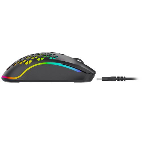 Mouse Optic AQIRYS Polaris RGB, USB Wireless, Black