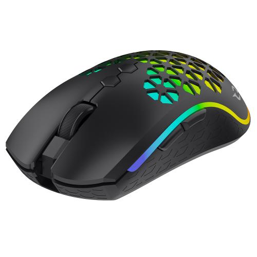 Mouse Optic AQIRYS Polaris RGB, USB Wireless, Black