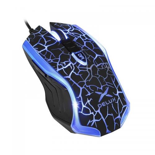 Mouse Optic Delux M557, RGB LED, USB, Black