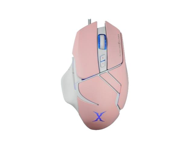 Mouse Optic FoxXray SM-69 Sena, RGB LED, USB, White-Pink