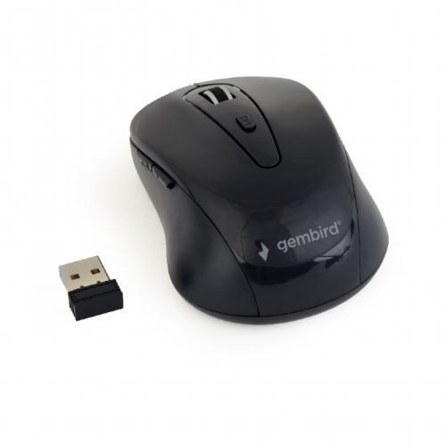 Mouse Optic Gembird MUSW-6B-01, USB Wireless, Black