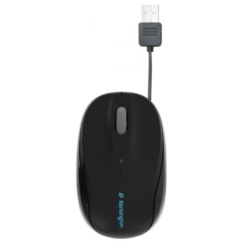 Mouse Optic Kensington Pro Fit Mobile Retractabil, USB, Black