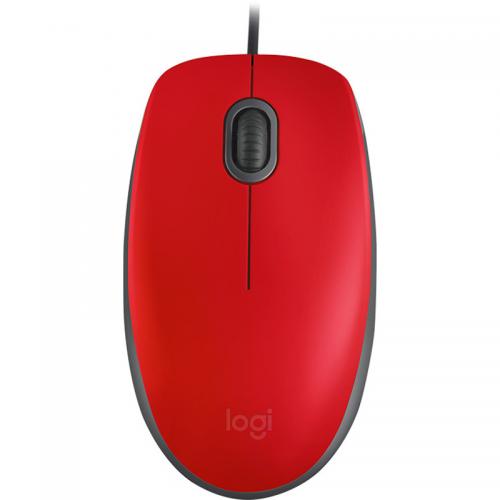 Mouse Optic Logitech M110 Silent, Red-Black