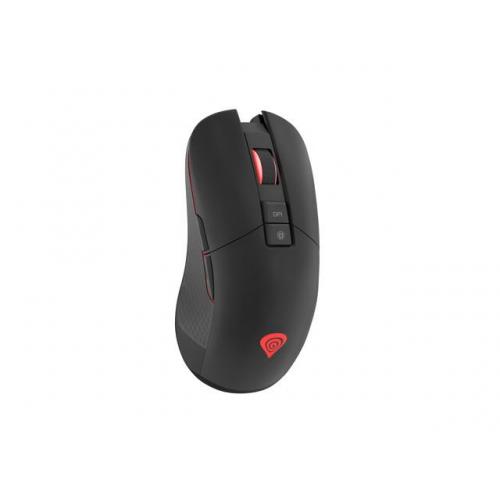Mouse Optic Natec Genesis Zircon 330, USB Wireless, Black