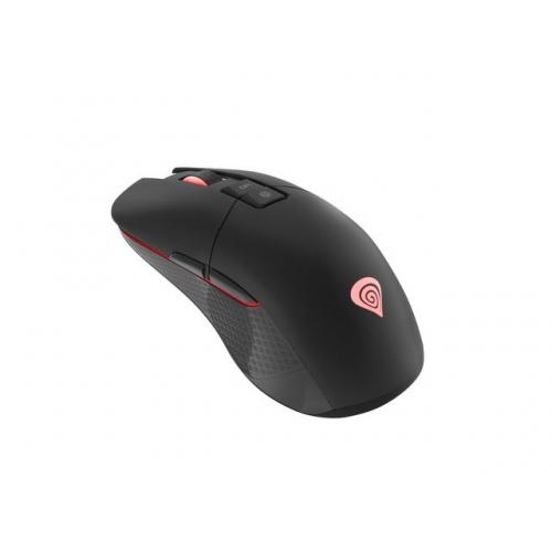 Mouse Optic Natec Genesis Zircon 330, USB Wireless, Black