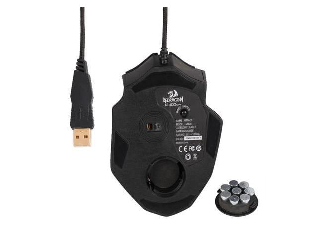 Mouse Optic Redragon Impact, RGB LED, USB, Black