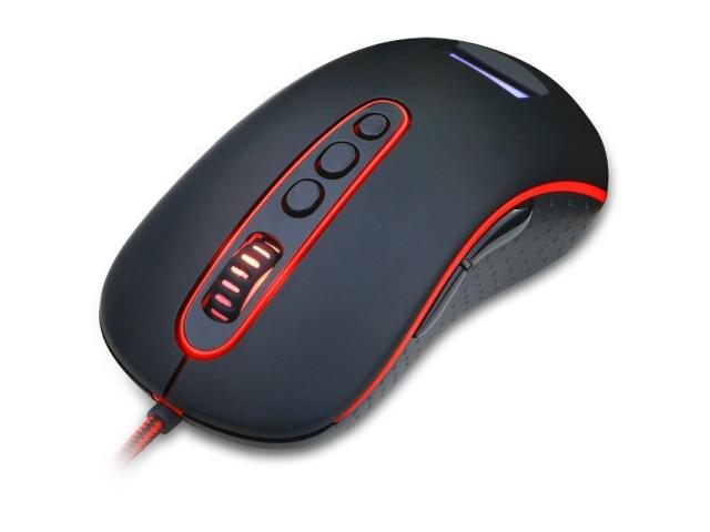 Mouse Optic Redragon Mars, RGB LED, USB, Black-Red