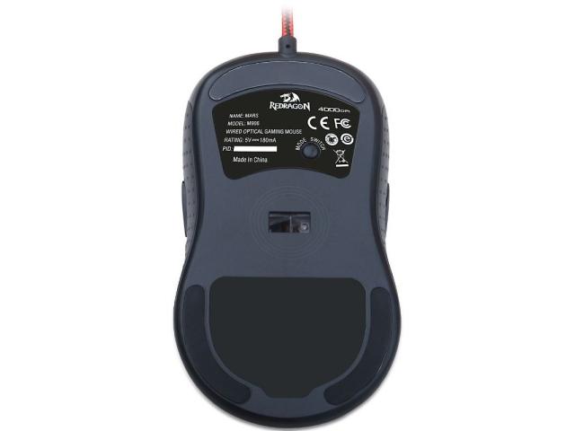 Mouse Optic Redragon Mars, RGB LED, USB, Black-Red