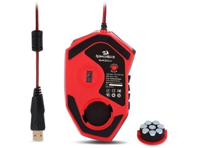 Mouse Laser Redragon Perdition, RGB LED, USB, Black