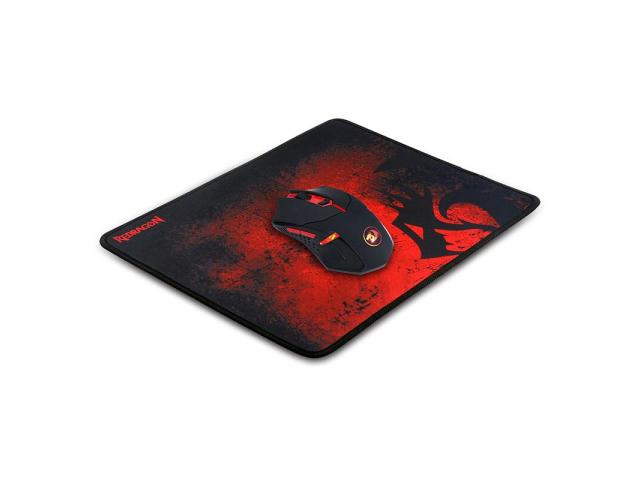 Kit Redragon M601-WL-BA - Mouse Optic, LED, USB Wireless, Black-Red + Mousepad, Black-Red 