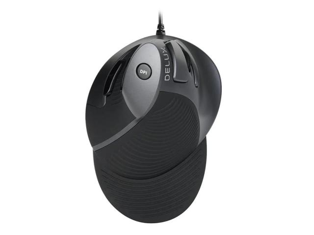 Mouse Optic Delux M618BU, USB, Black-Grey