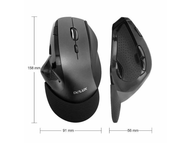 Mouse Optic Delux M910, Wireless, Black
