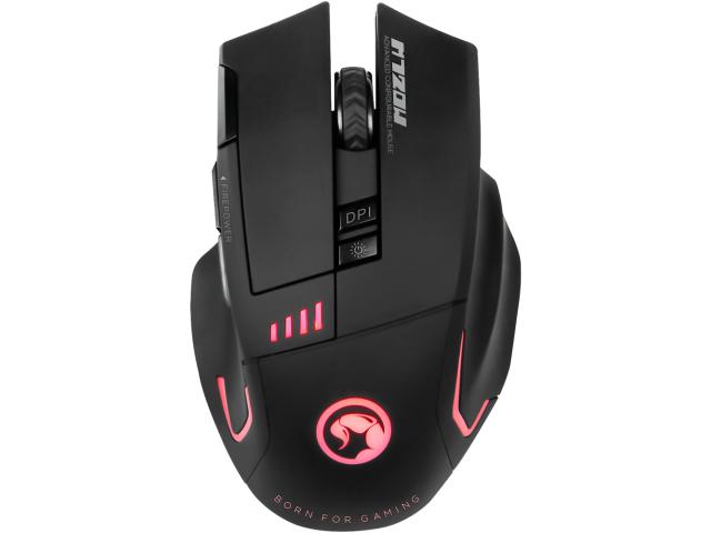 Mouse Optic Marvo M720W, RGB LED, USB Wireless, Black