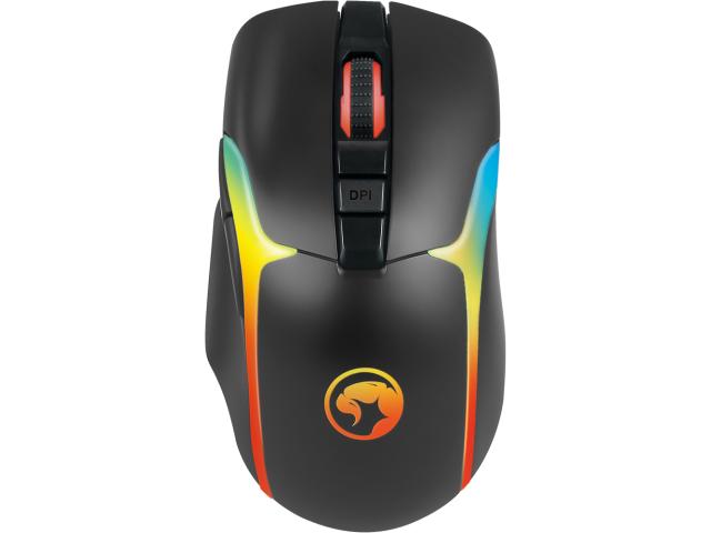 Mouse Optic Marvo M729W, RGB LED, USB Wireless, Black