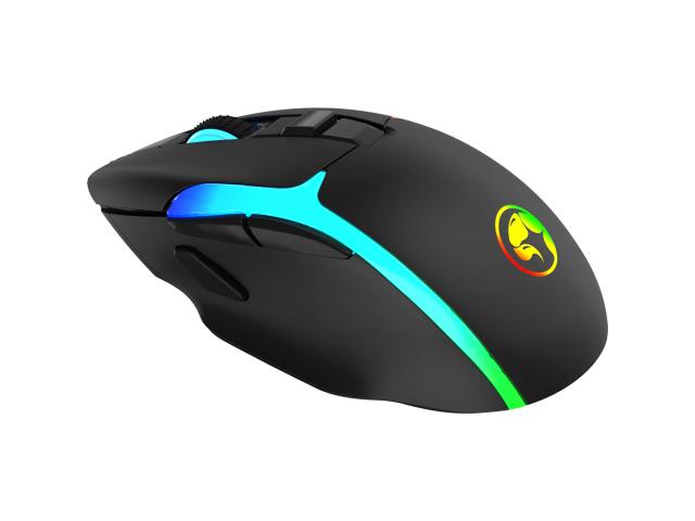 Mouse Optic Marvo M729W, RGB LED, USB Wireless, Black