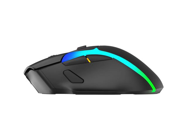 Mouse Optic Marvo M729W, RGB LED, USB Wireless, Black
