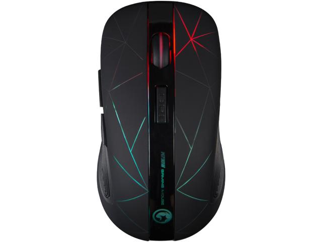 Mouse Optic Marvo M730W, RGB LED, USB Wireless, Black