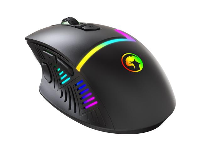 Mouse Optic Marvo M791W, RGB LED, USB/USB Wireless, Black