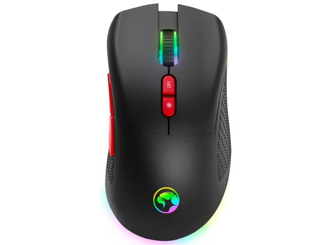 Mouse Optic Marvo M797W, USB/USB Wireless, Black