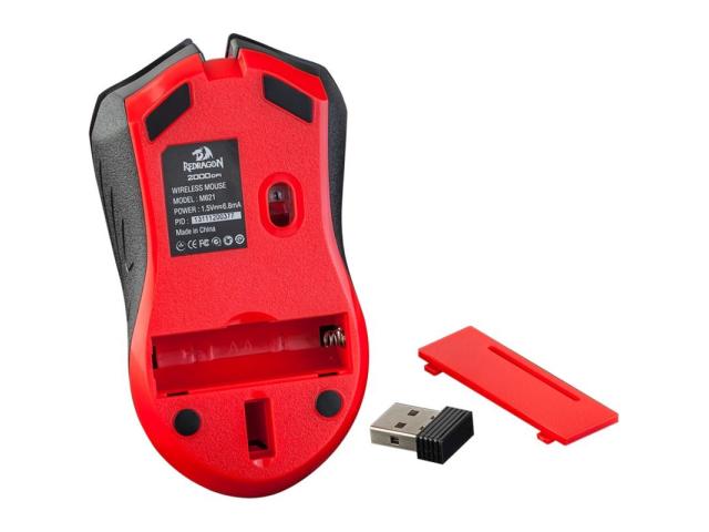 Mouse Optic Redragon M621, USB Wireless, Black-Red