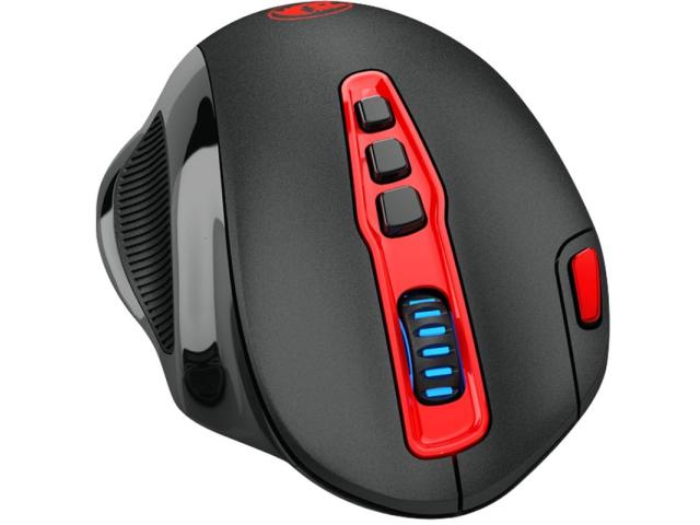 Mouse Optic Redragon Shark, Red LED, USB Wireless, Black-Red