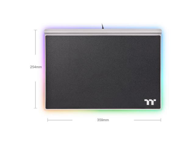 Mouse Pad Thermaltake Premium Argent MP1, RGB LED, Black
