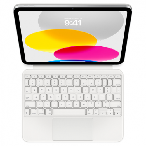 Husa cu tastatura Apple Magic Keyboard Folio pentru iPad de 10.9inch 10th generatie, Layout RO, White