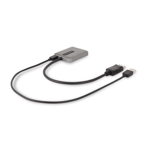 Adaptor Startech MST14DP122DP, DisplayPort + Micro USB-B - 2x DisplayPort, 0.30m, Space Gray